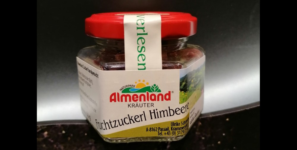 Almenland Zuckerl Glas Himbeere 60g